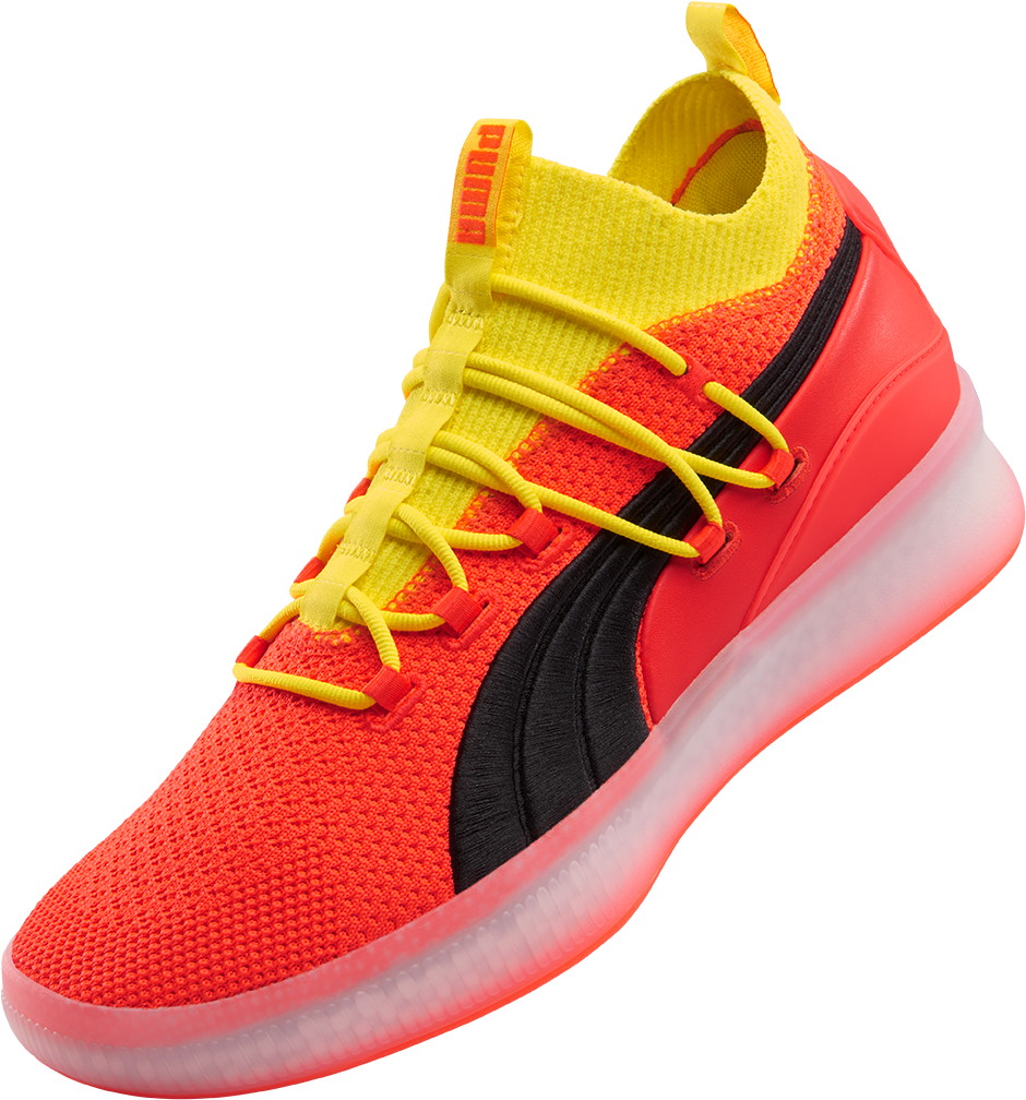 Bright Red Puma Sneaker PNG Image