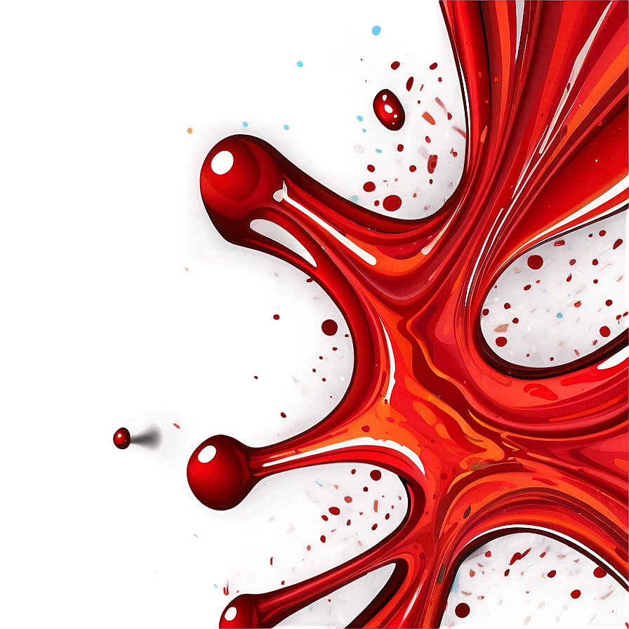 Bright Red Splash Pattern Png 06202024 PNG Image