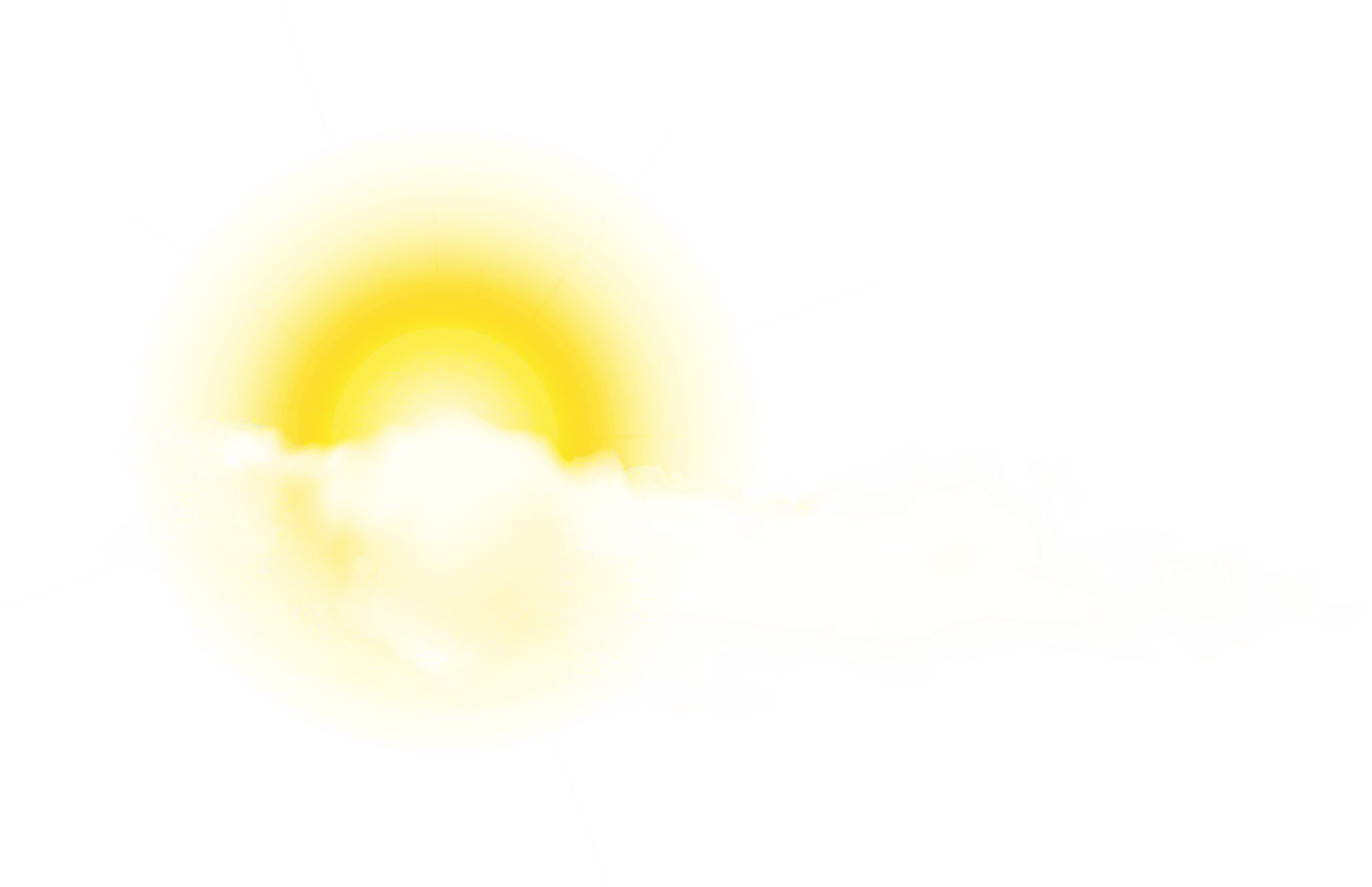 Bright Sun Cloud Illustration PNG Image