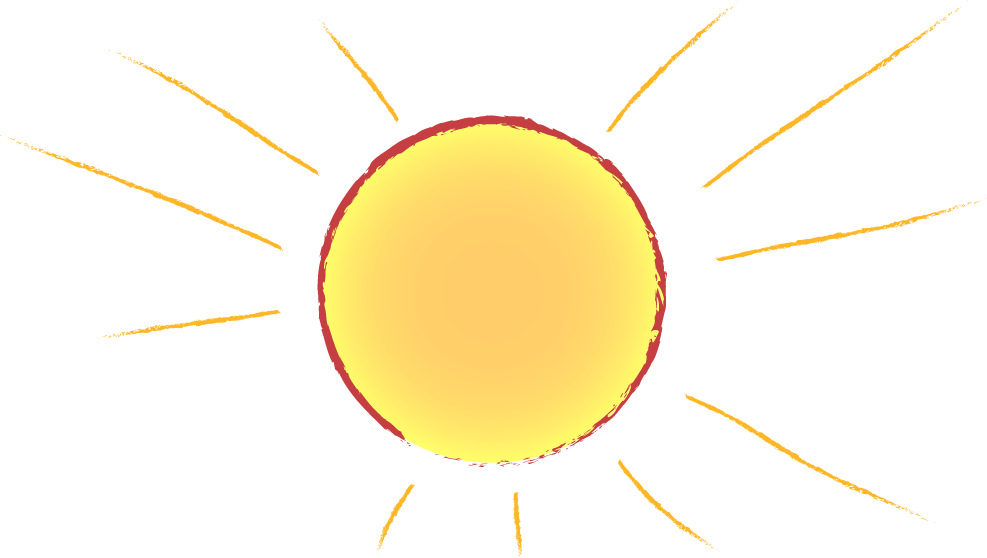 Bright Sun Illustration PNG Image