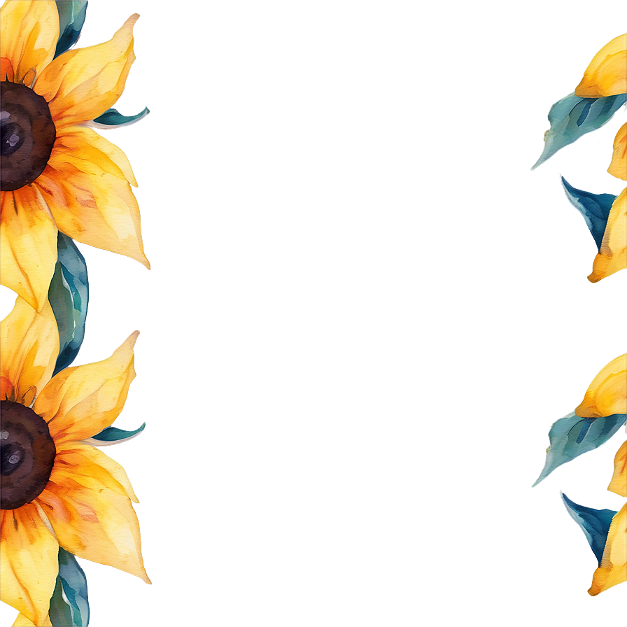 Bright Sunflower Watercolor Painting Png Oge43 PNG Image