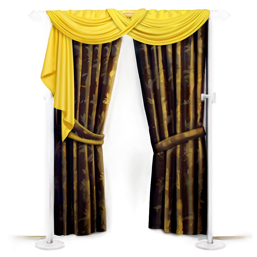 Bright Yellow Curtain Png Wyv18 PNG Image