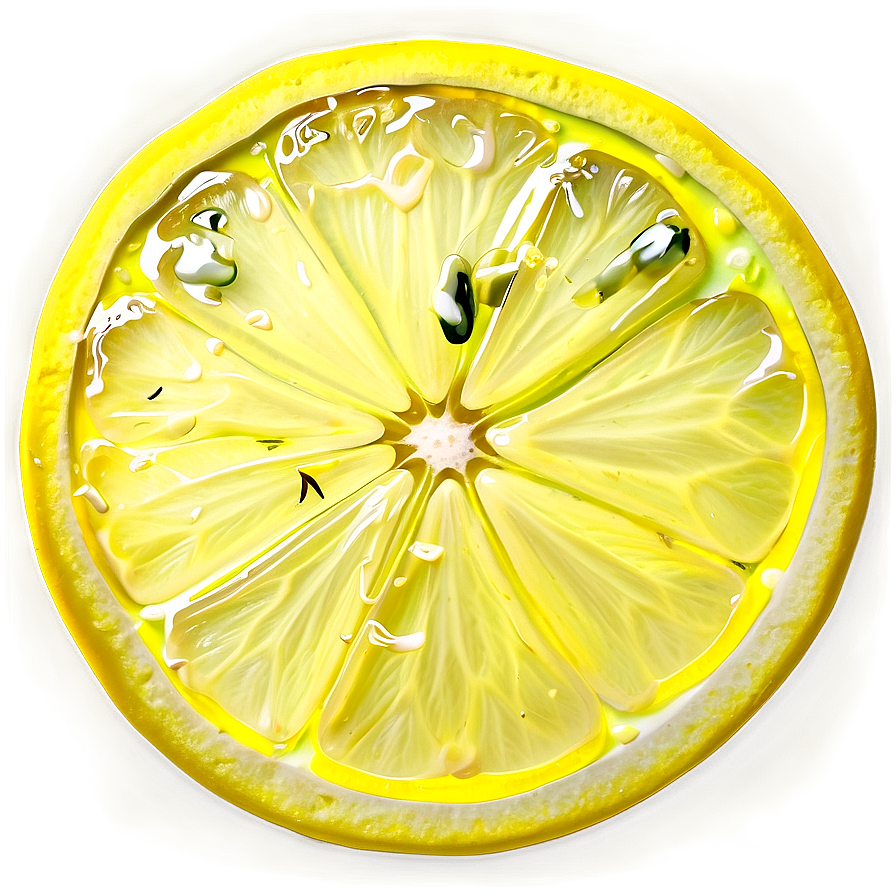 Bright Yellow Lemon Slice Png Eve31 PNG Image