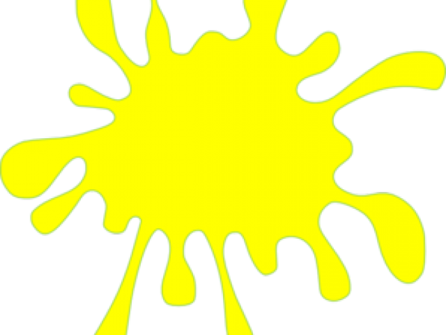 Bright Yellow Paint Splat PNG Image