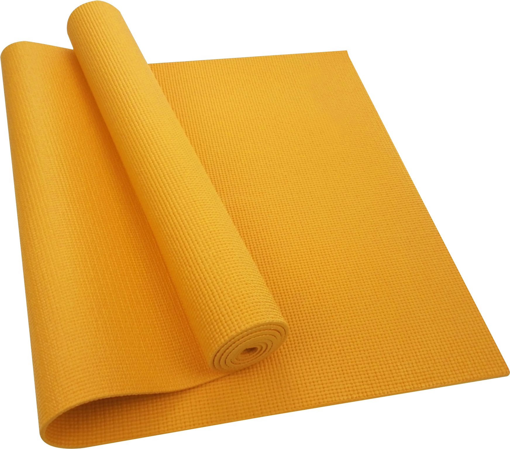 Bright Yellow Yoga Mat PNG Image