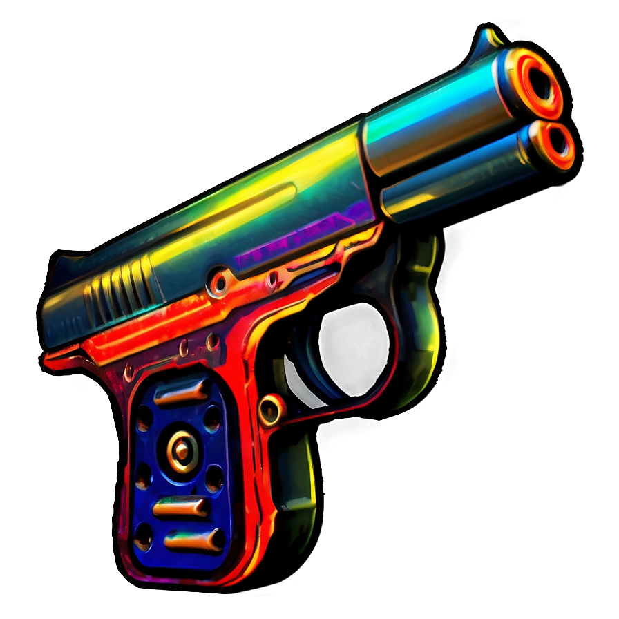 Brightly Colored Toy Gun Png Aso PNG Image