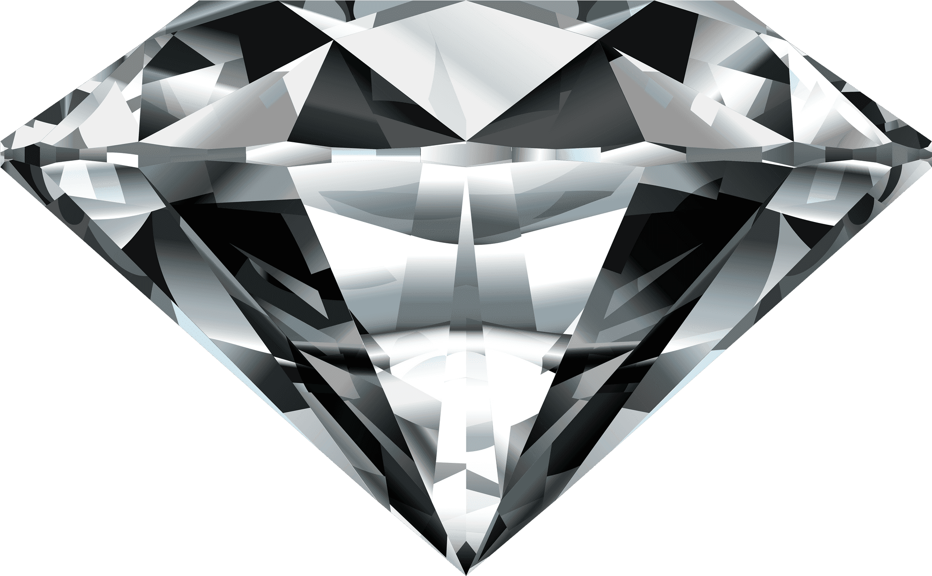 Brilliant Cut Diamond Graphic PNG Image