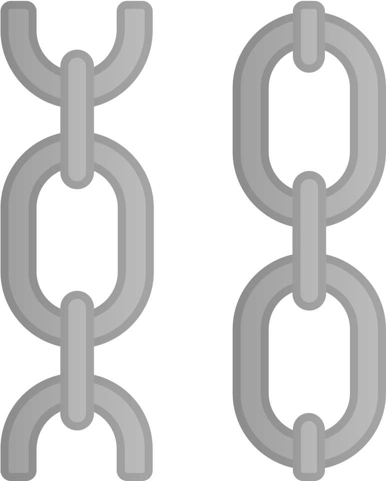 Broken Chain Link Graphic PNG Image