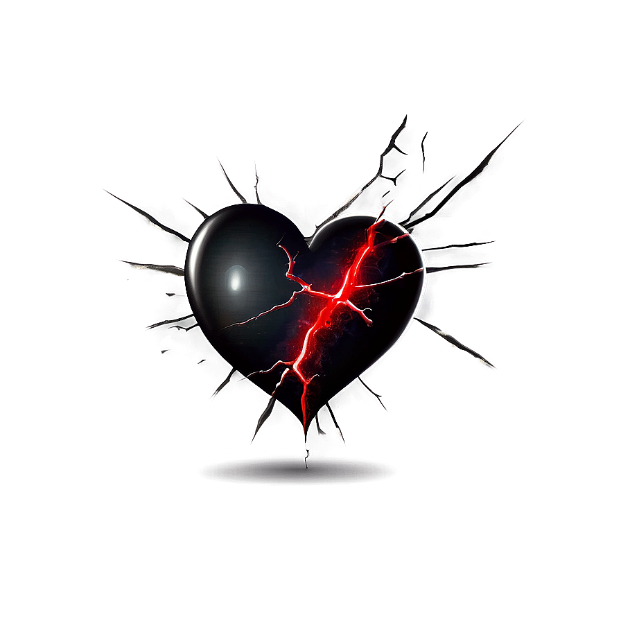 Broken Heart In Darkness Png Vgl61 PNG Image