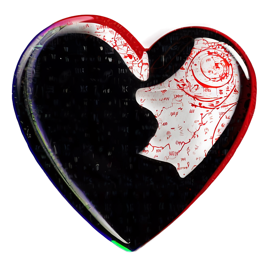 Broken Heart Silhouette Black Png 32 PNG Image