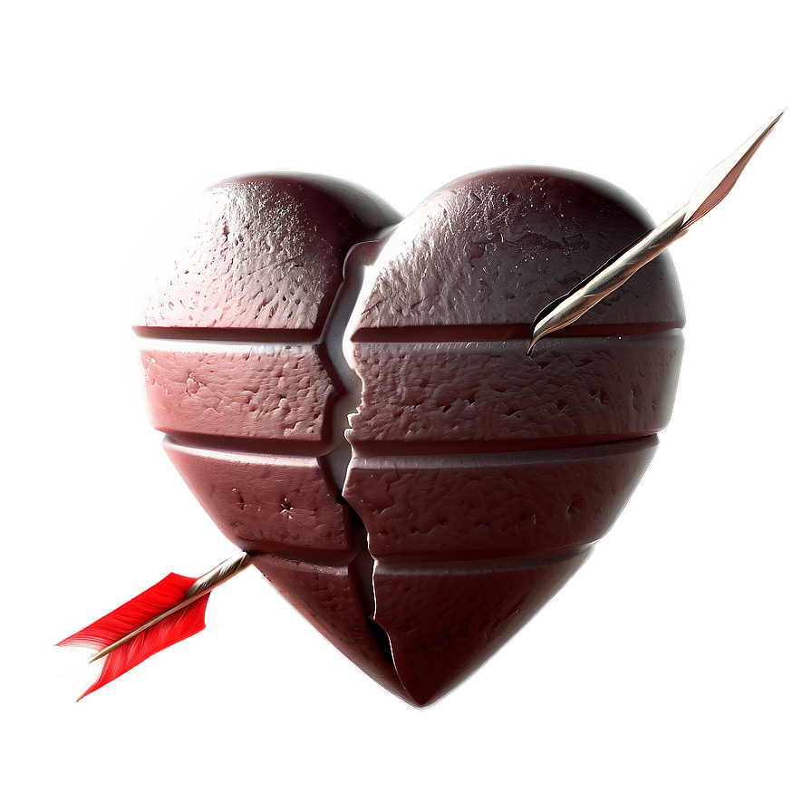 Broken Heart With Arrow Png Pfe21 PNG Image