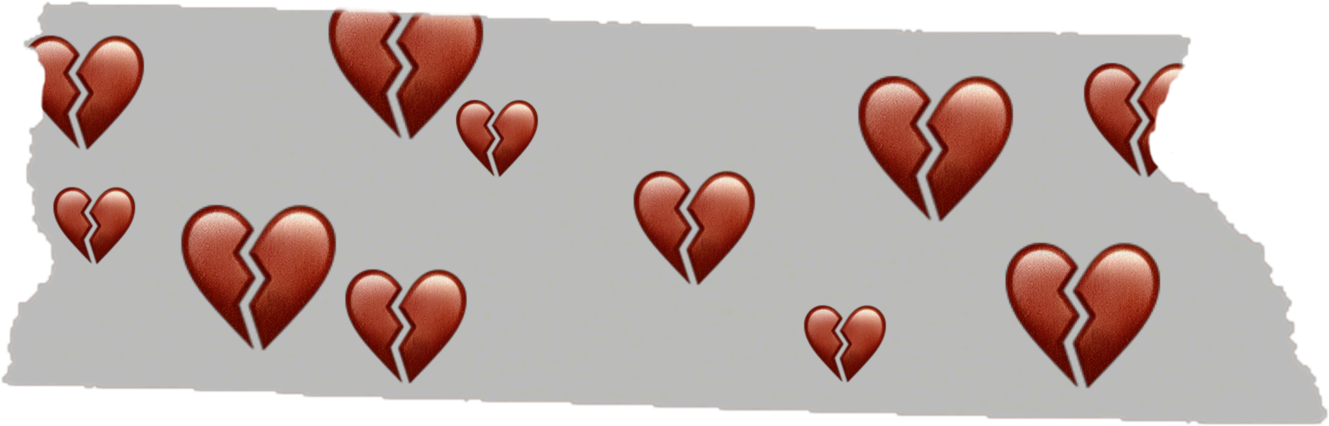 Broken Hearts Taped Together PNG Image