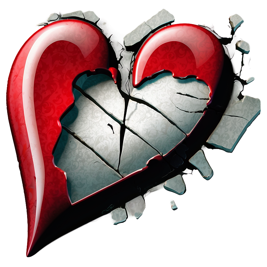 Broken Love Heart Png Njp PNG Image