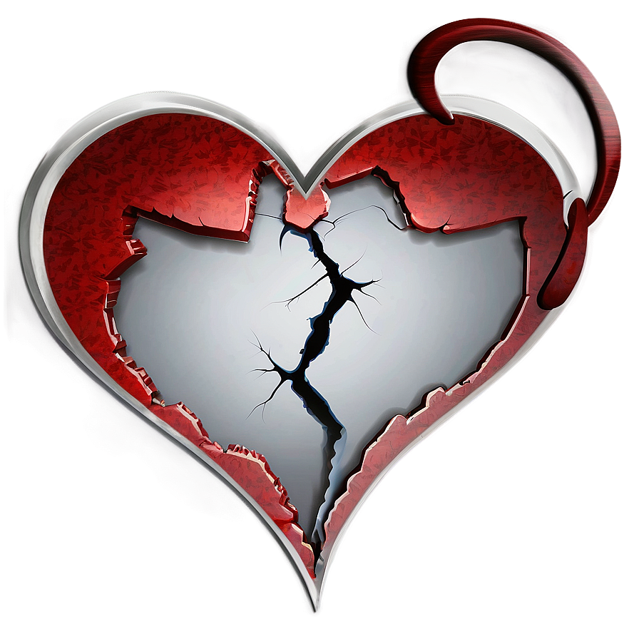 Broken Red Heart Png 1 PNG Image