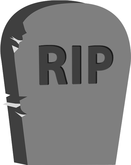 Broken Tombstone R I P Graphic PNG Image