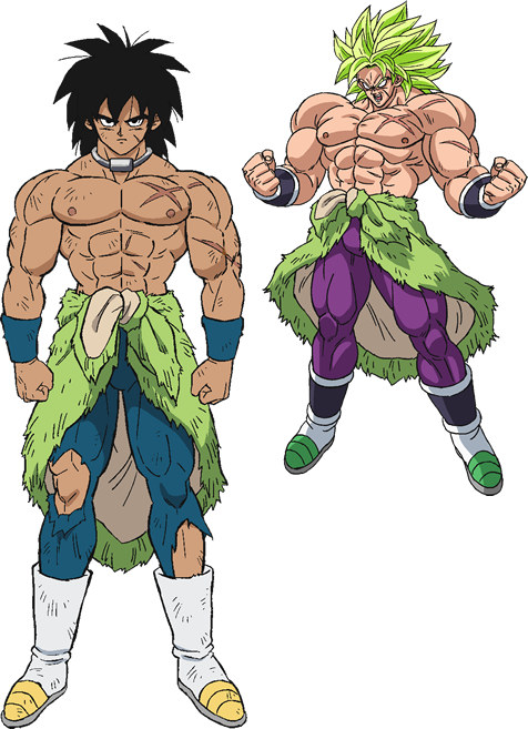 Broly_ Normal_and_ Super_ Saiyan_ Forms PNG Image