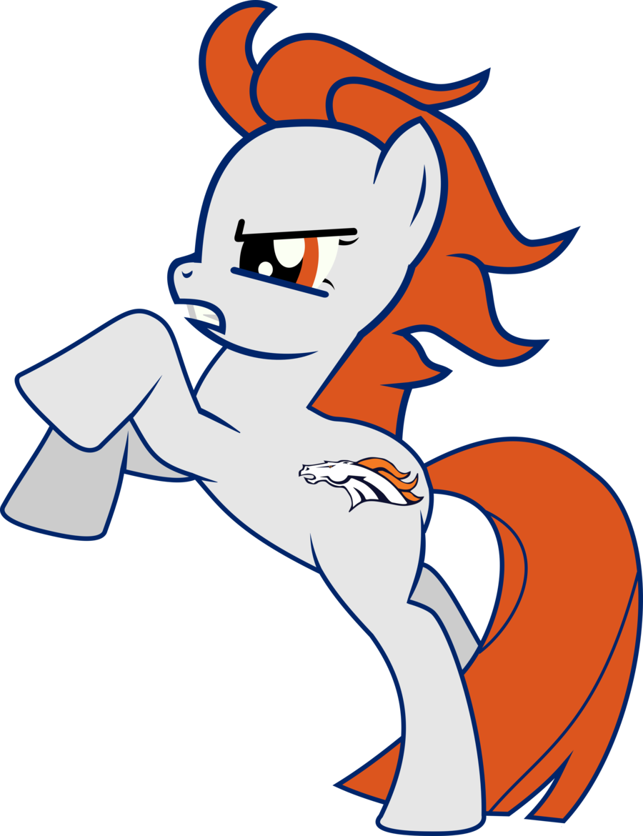 Broncos Themed Animated Pony PNG Image