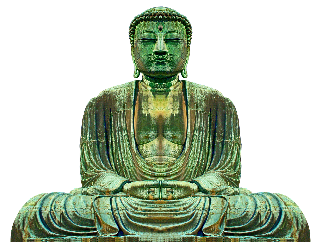 Bronze Buddha Statue Meditation PNG Image