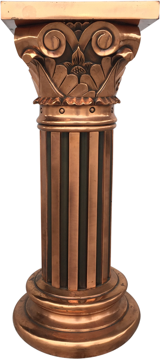 Bronze Column Capital Design PNG Image