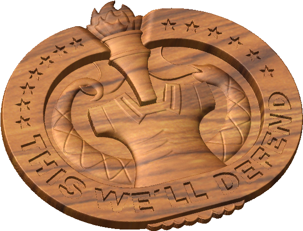 Bronze Military Seal Emblem PNG Image