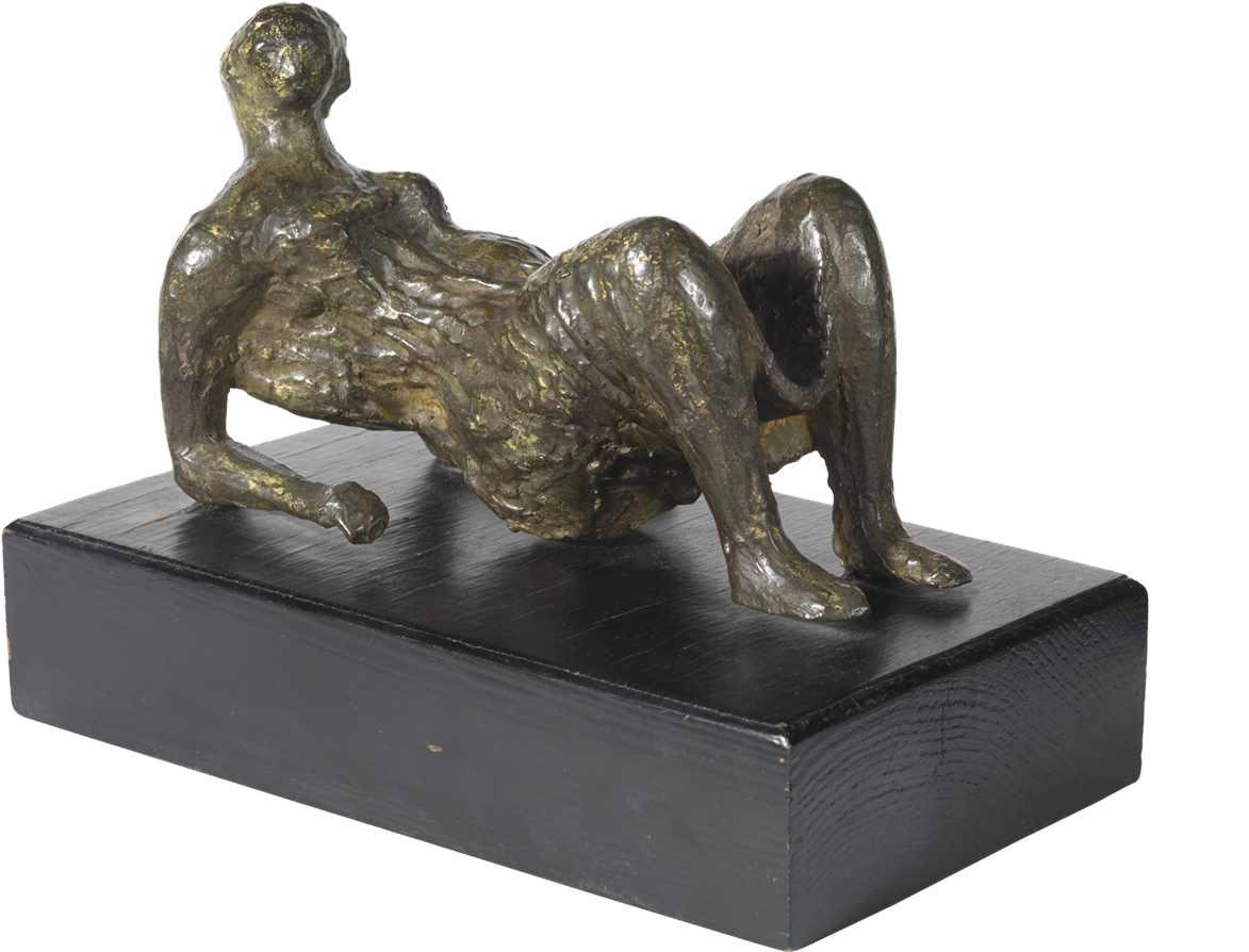 Bronze Reclining Figure Sculpture PNG Image