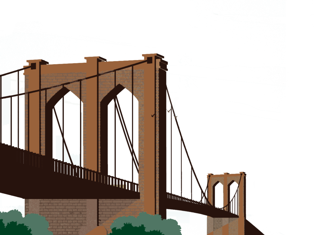 Brooklyn Bridge Illustration PNG Image