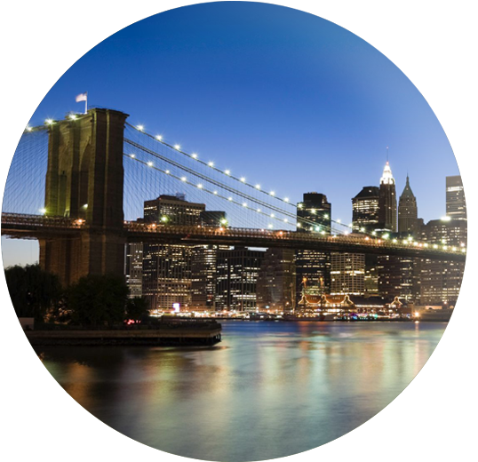 Brooklyn Bridge Night Skyline PNG Image