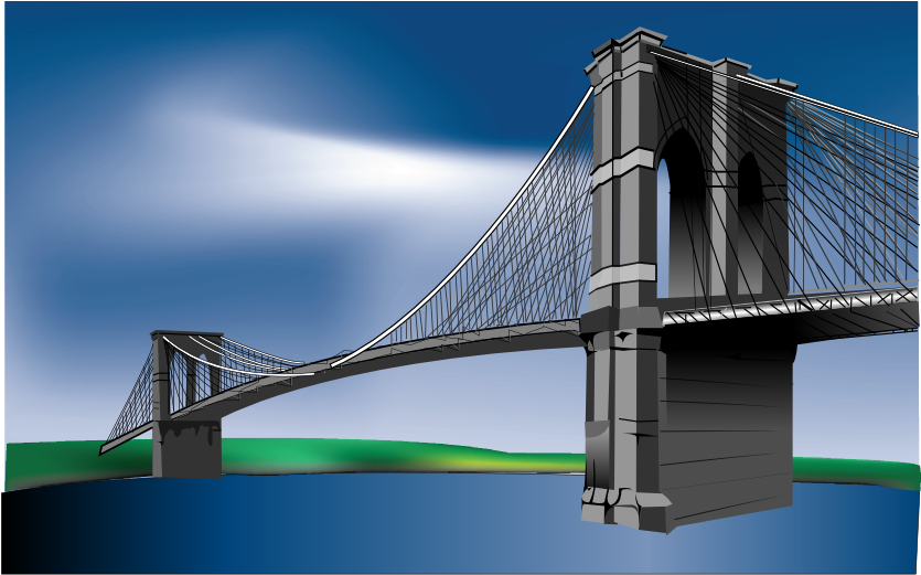 Brooklyn Bridge Vector Illustration PNG Image