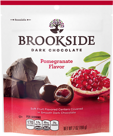 Brookside Dark Chocolate Pomegranate Flavor Package PNG Image