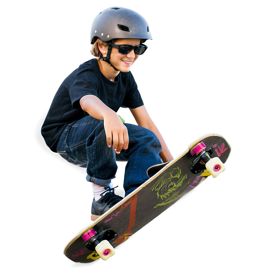 Brother Skateboarding Png 06252024 PNG Image