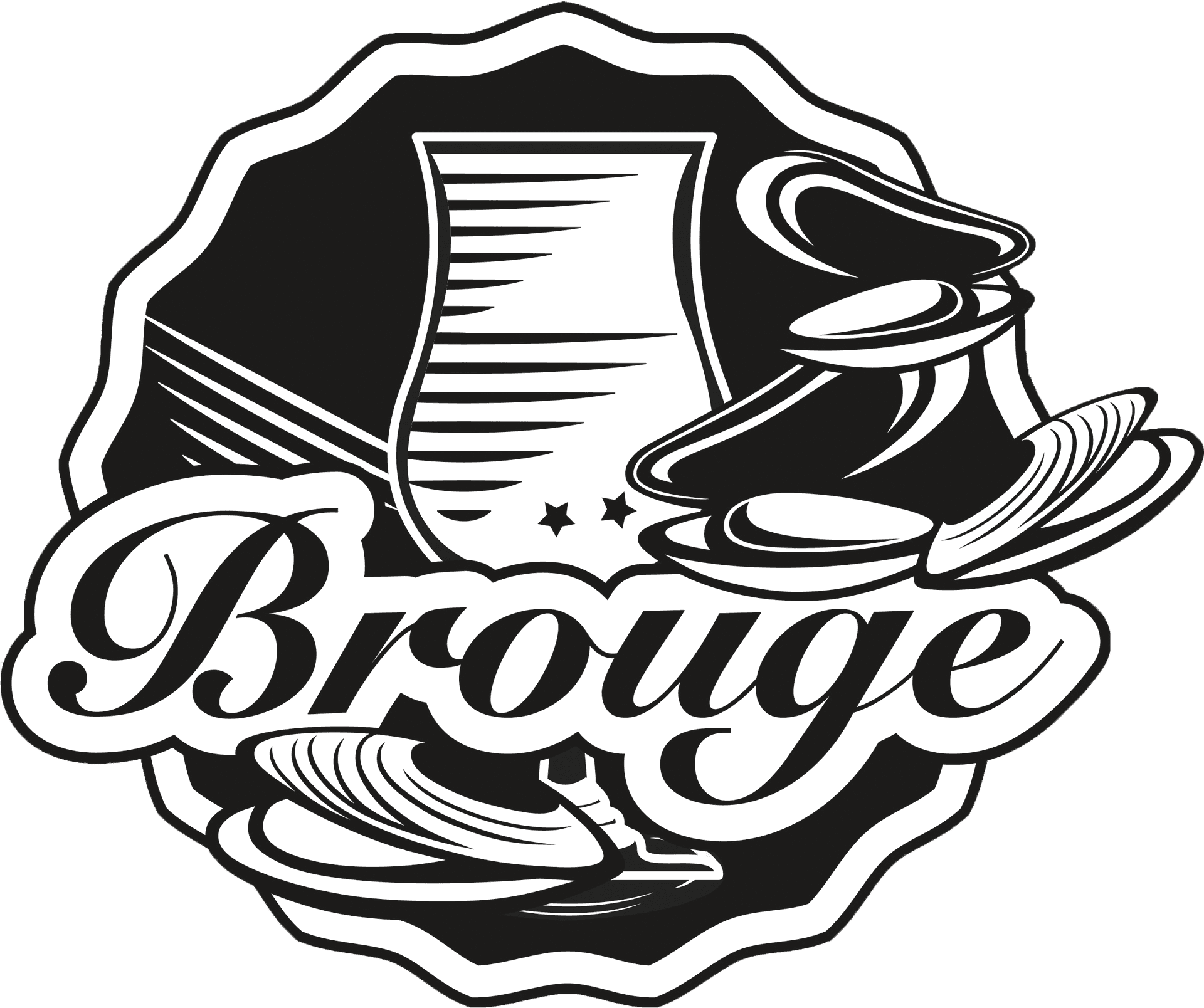 Brouge Restaurant Logo PNG Image