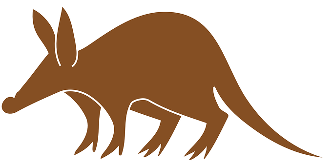 Brown Anteater Illustration PNG Image