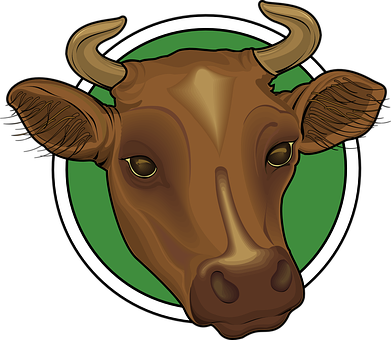 Brown Bull Head Logo PNG Image