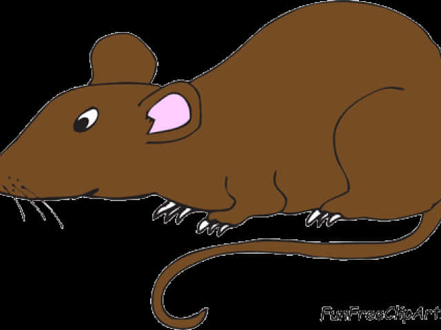 Brown Cartoon Rat Illustration PNG Image