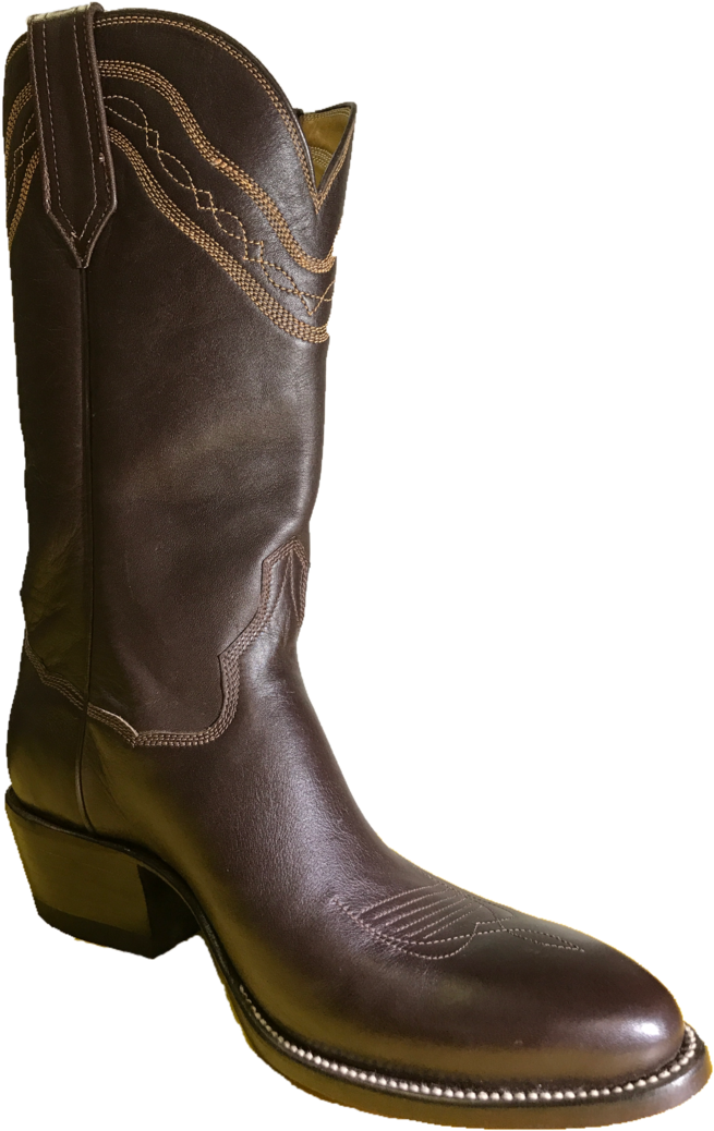 Brown Cowboy Boot Single PNG Image