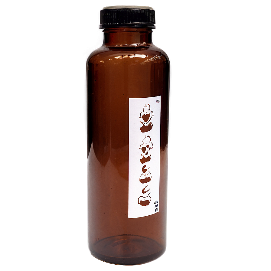 Brown Glass Pill Bottle Png 05252024 PNG Image