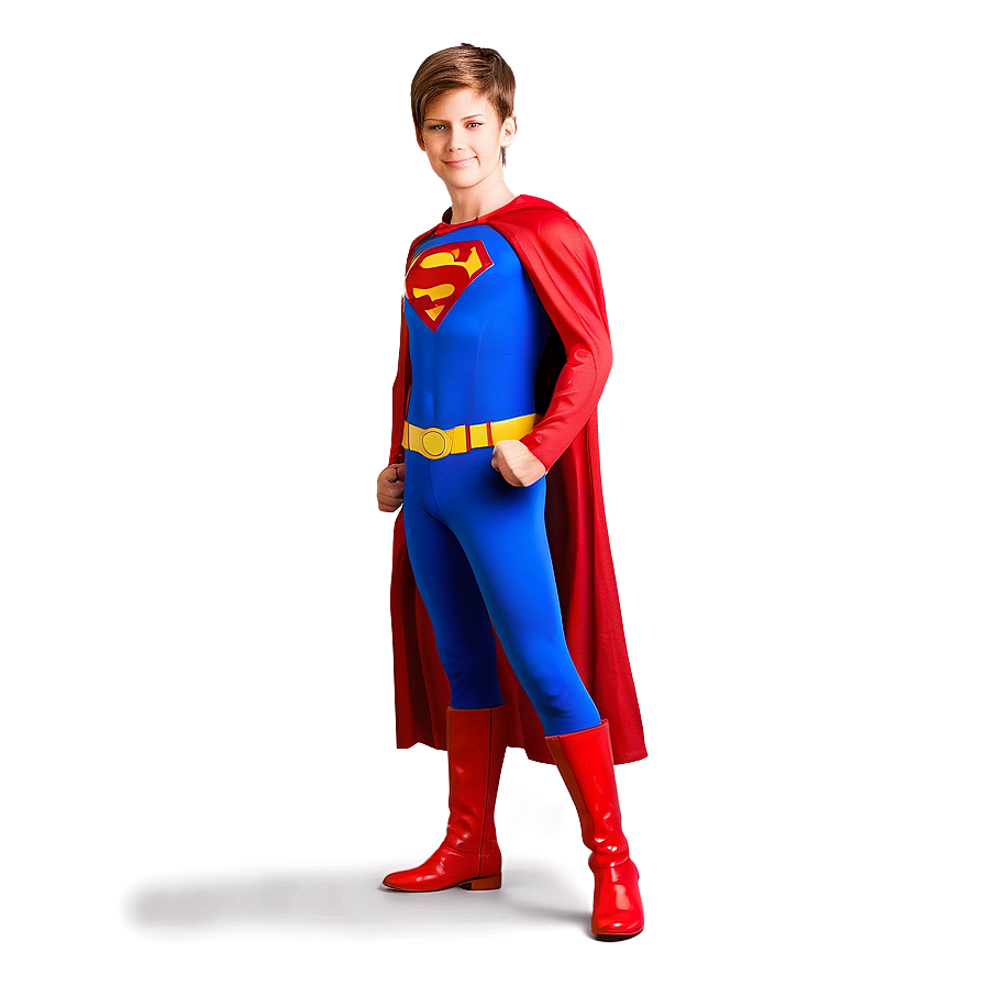 Brown Hair Superhero Pose Png Cur PNG Image