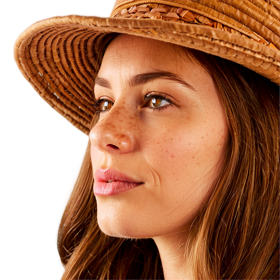 Brown Hair With Hat Png Uhc PNG Image