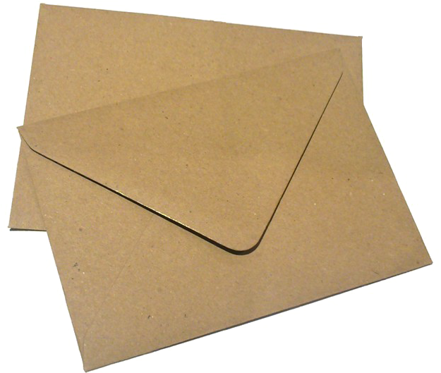 Brown Kraft Envelopes Stacked PNG Image