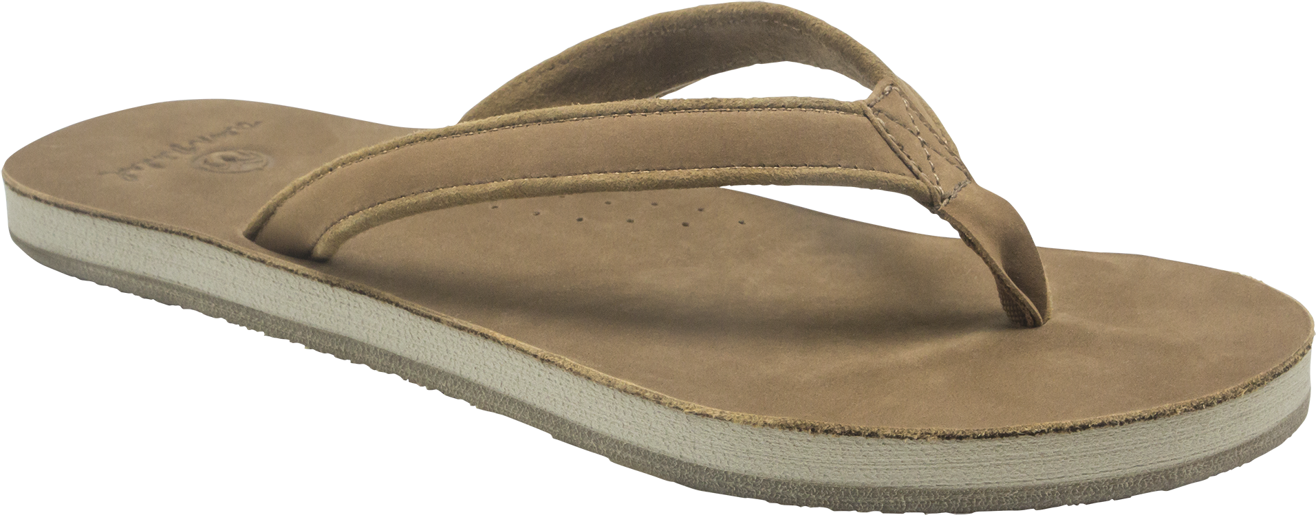 Brown Leather Flip Flop Sandal PNG Image