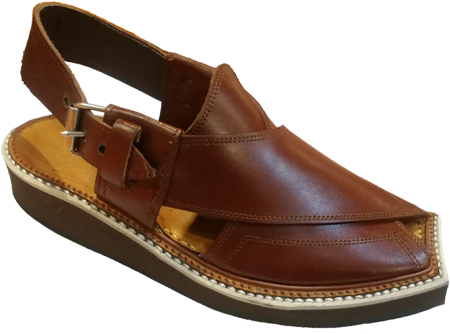 Brown Leather Sandal Product Image PNG Image