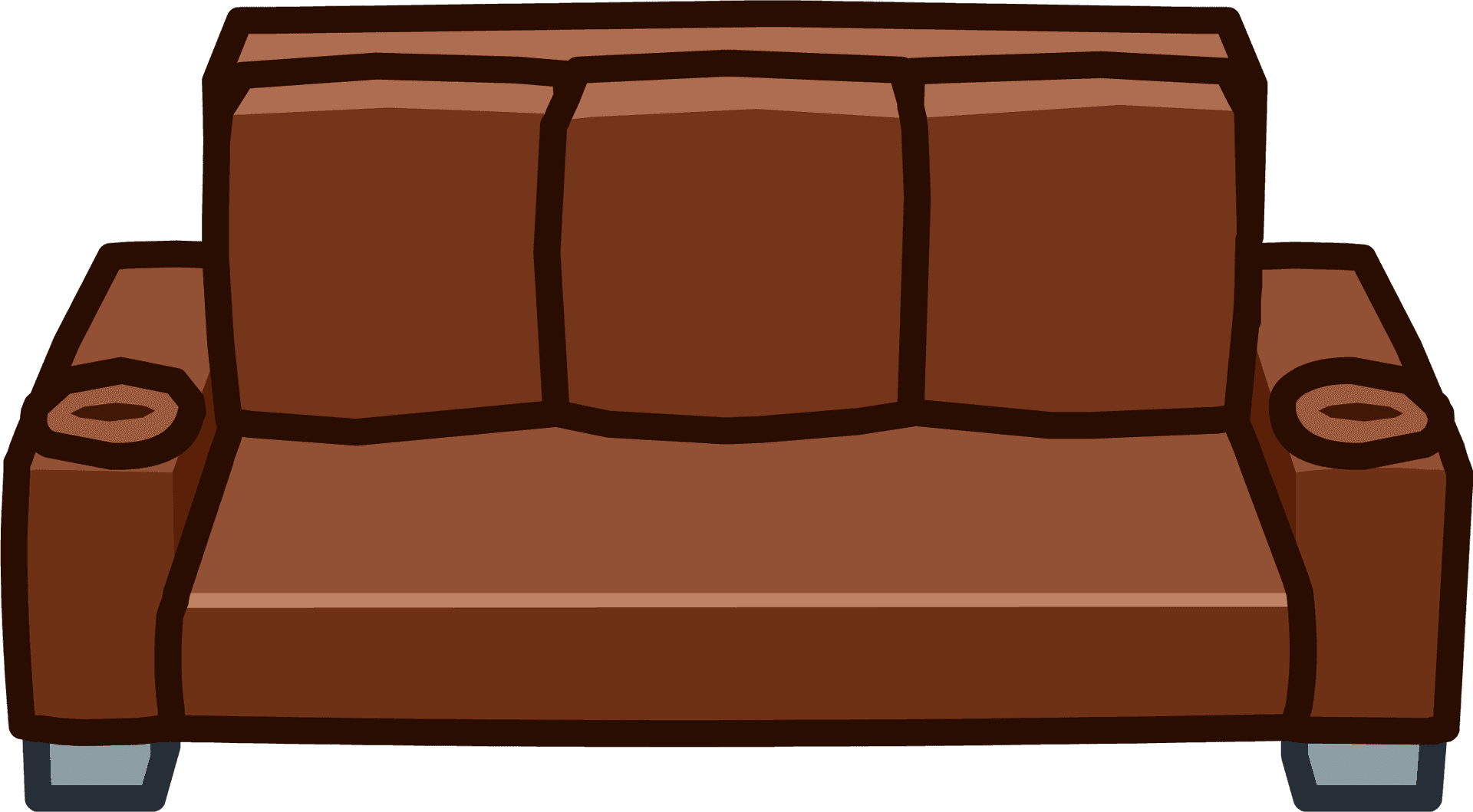 Brown Modern Sofa Illustration PNG Image