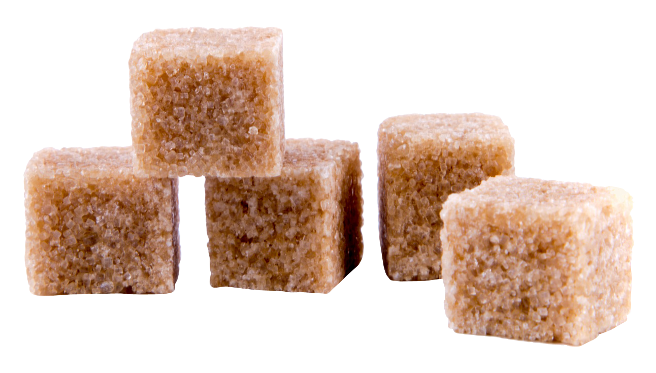 Brown Sugar Cubes Transparent Background PNG Image