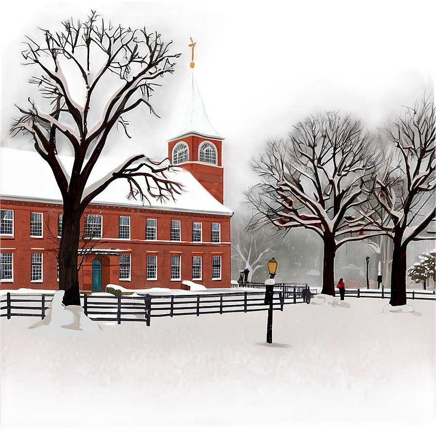 Brown University Winter Scene Png Fuv56 PNG Image