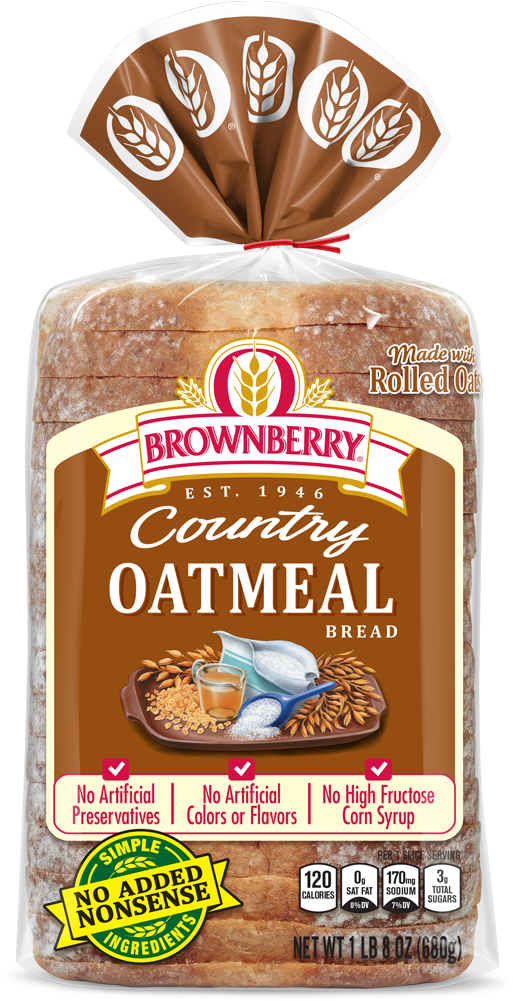 Brownberry Country Oatmeal Bread Product PNG Image