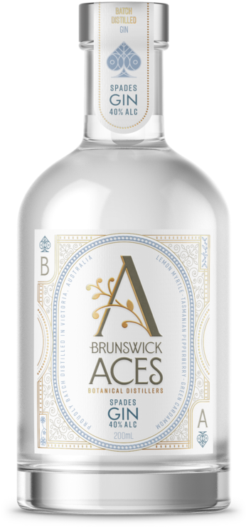 Brunswick Aces Spades Gin Bottle PNG Image