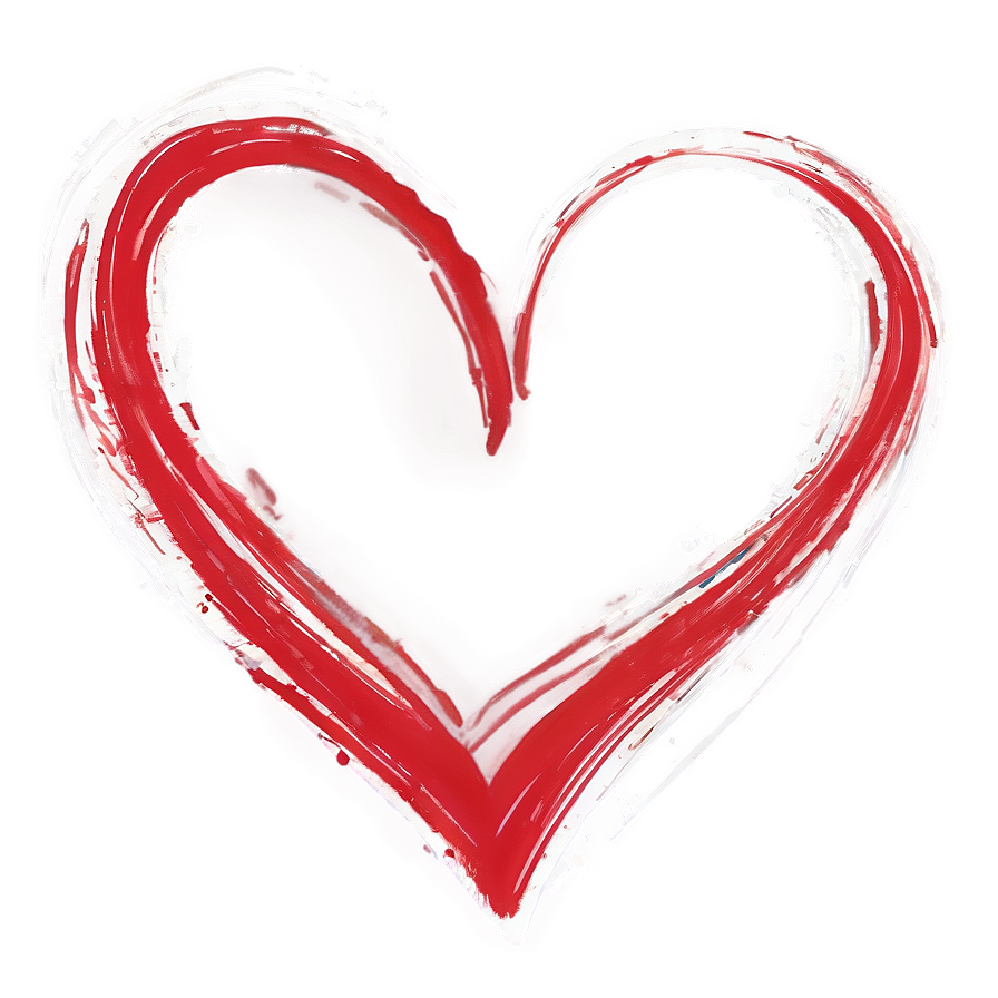 Brush Stroke Heart Outline Png 99 PNG Image