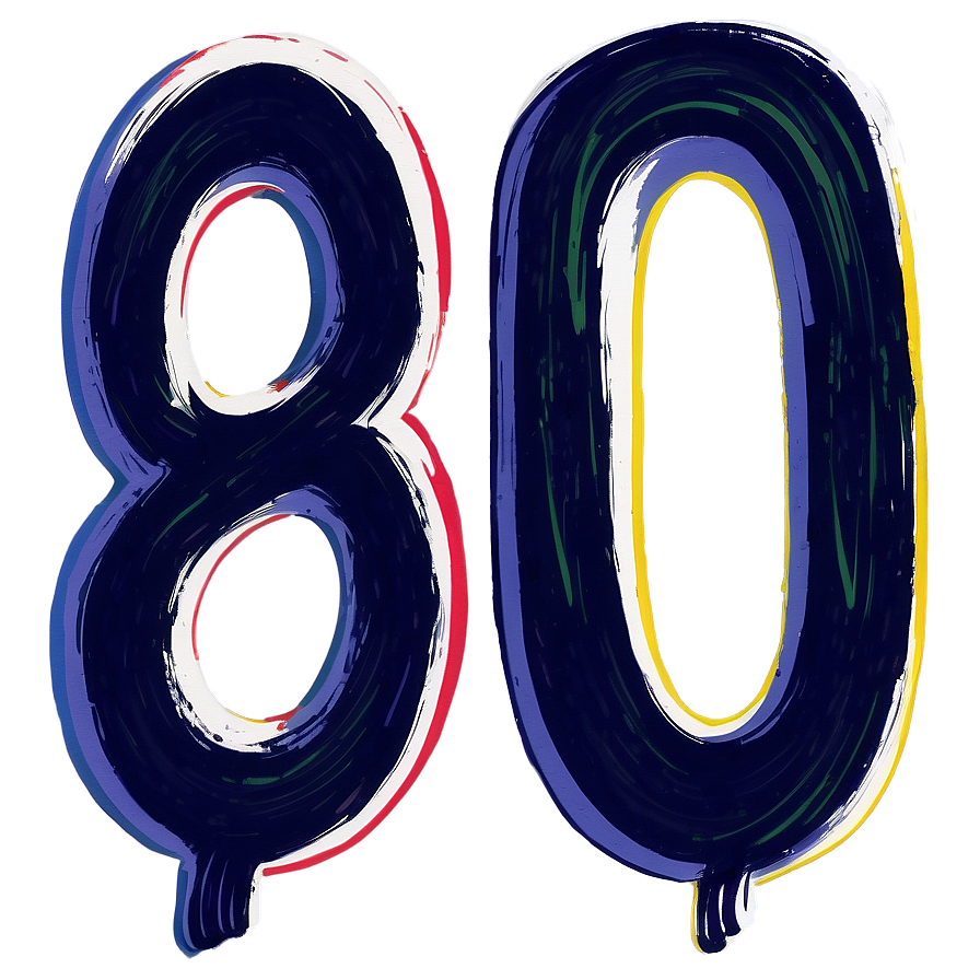 Brush Stroke Numbers Png Bvf PNG Image