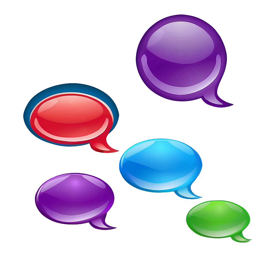 Bubble Chat In Different Colors Png 73 PNG Image