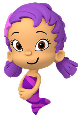 Bubble Guppies Character Purple Hair PNG Image